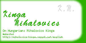 kinga mihalovics business card